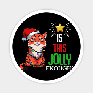 Jolly Tiger - Funny Christmas Sayings Magnet